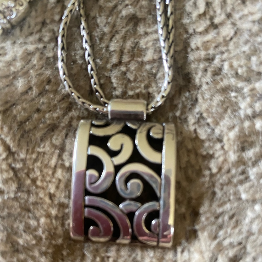 Brighton rectangle swirl design necklace